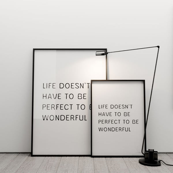 Plagát Life doesn´t have to be perfect to be wonderful, 50x70 cm