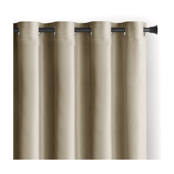 Hnedý/béžový zamatový dimout záves 140x270 cm Eyelets – Restilo