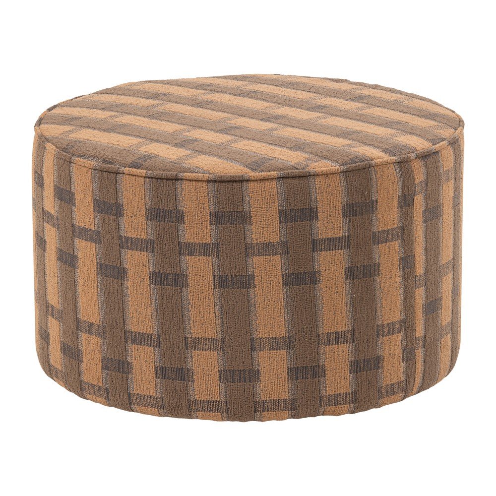 Ružový/hnedý ženilkový taburet Sarli – WOOOD