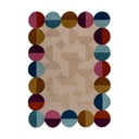 Béžový ručne tkaný vlnený koberec 200x290 cm Mia Textured Scallop – Flair Rugs