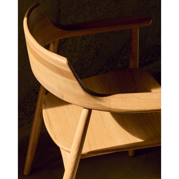 Jedálenská stolička z dubového dreva v prírodnej farbe Fondes – Kave Home-image-3