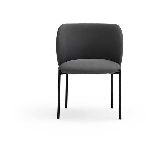 Tmavosivé čalúnené jedálenské kreslá v súprave 2 ks Mogi – Teulat-image-3