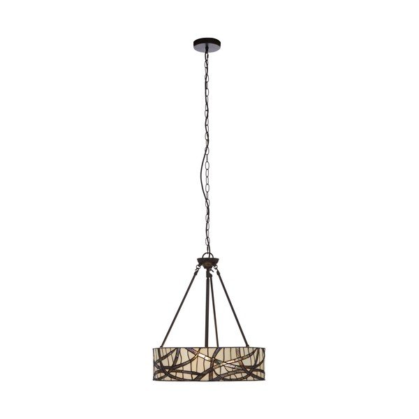 Kovové závesné svietidlo so skleneným tienidlom ø 46 cm Waldorf – Premier Housewares
