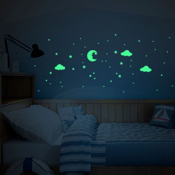 Svietiace samolepky na stenu Ambiance Moon and Clouds-image-2