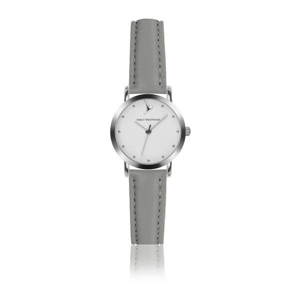 Dámske hodinky so sivým remienkom z pravej kože Emily Westwood Tweet
