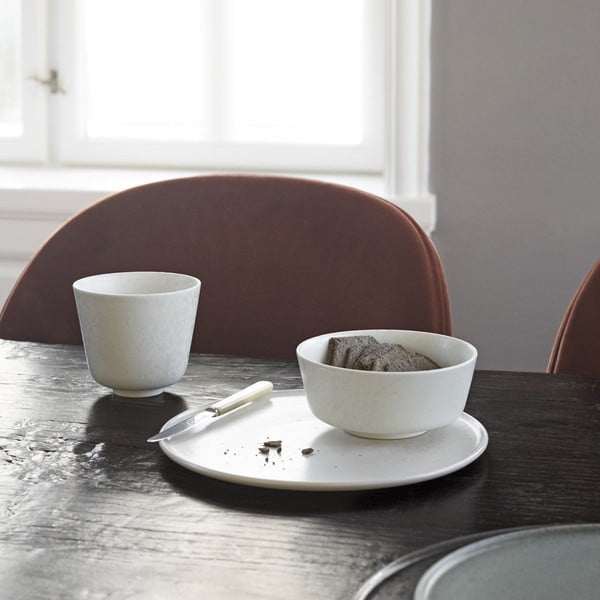 Biela kameninová miska Kähler Design Ombria, ⌀ 15 cm-image-1