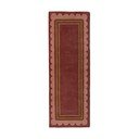 Vínovočervený ručne tkaný vlnený behúň 80x230 cm Lois – Flair Rugs