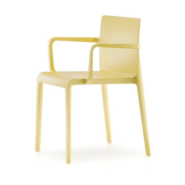 Žltá stolička s opierkou Pedrali Volt