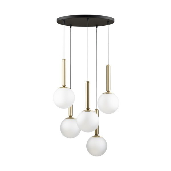 Závesné svietidlo v zlatej farbe so skleneným tienidlom ø 34 cm One – Squid Lighting