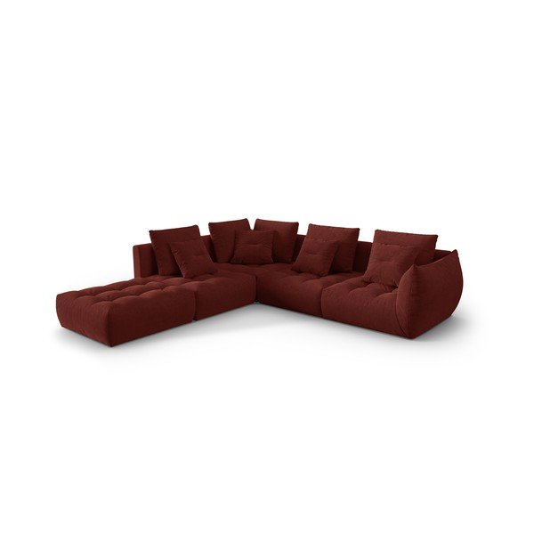 Červená rohová pohovka (ľavý roh/do L) Bloom – Micadoni Home-image-2