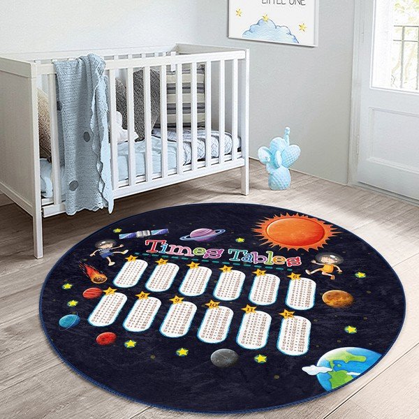 Čierny detský koberec ø 80 cm Comfort – Mila Home-image-4