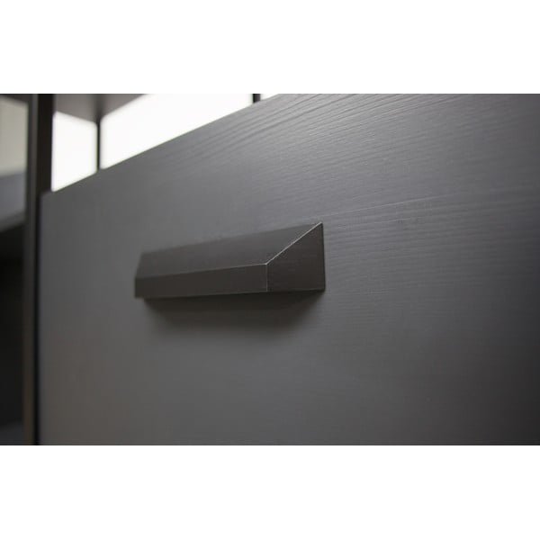 Čierna drevená polica so 4 zásuvkami BePureHome-image-1