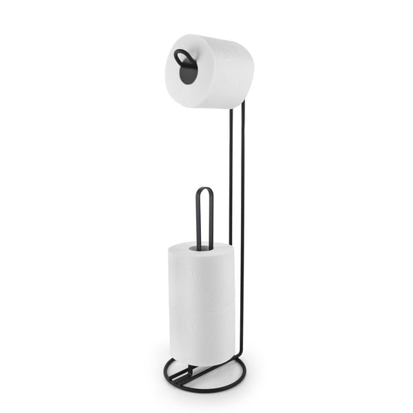 Čierny stojan na toaletný papier s držiakom Metaltex Origin-image-2