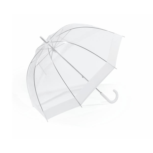 Transparentný dáždnik s bielymi detailmi Birdcage, ⌀ 85 cm