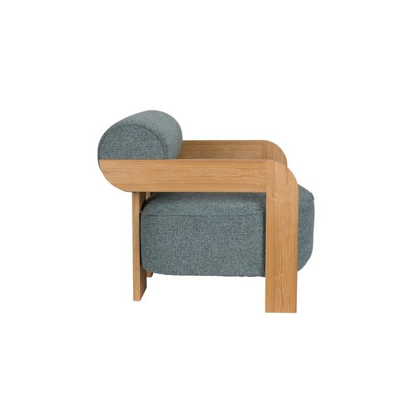 Sivomodré kreslo z textílie buklé Oolong – Zuiver-image-4