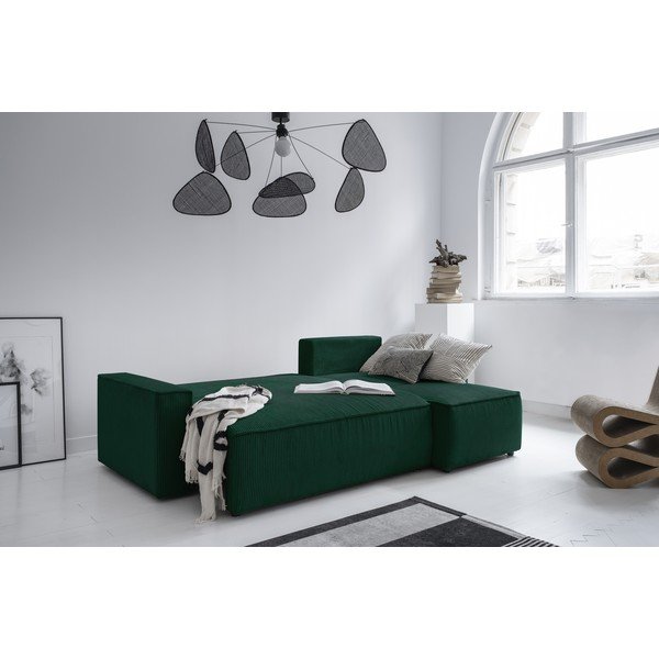 Tmavozelená menčestrová rozkladacia rohová pohovka (variabilná) Brave Dave – Miuform-image-4