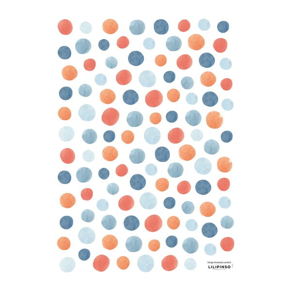 Súprava detských samolepiek 110 ks 30x42 cm Colorful Dots – Lilipinso