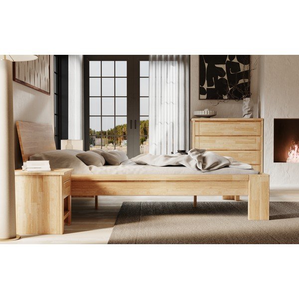 Nízka komoda z dubového dreva v prírodnej farbe 105x96 cm Timo – Olivia Living-image-4