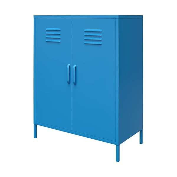 Modrá kovová komoda Novogratz Cache, 80 x 102 cm-image-1