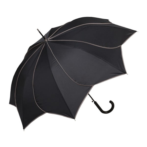 Čierny dáždnik s rúčkou Von Lilienfeld Minou, ø 98 cm