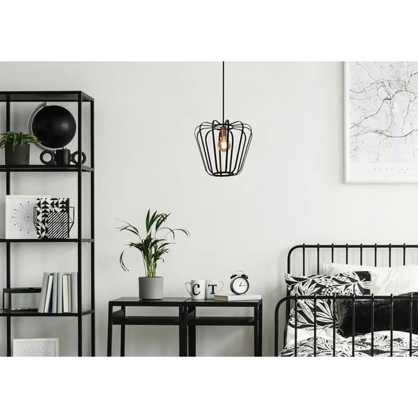 Čierne kovové závesné svietidlo ø 35 cm Jonas - Candellux Lighting-image-1