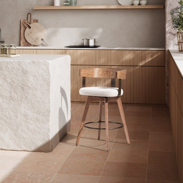 Krémovobiele/v prírodnej farbe čalúnené barové stoličky v súprave s podrúčkami 2 ks Ilia – MOME-image-2