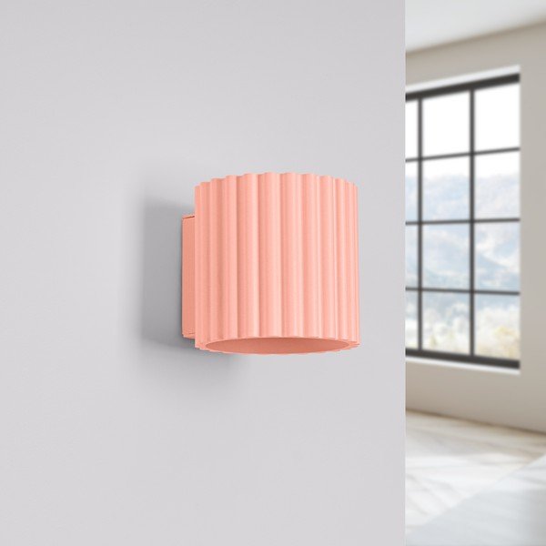 Broskyňové nástenné svietidlo ø 10 cm Zora – Sollux-image-2