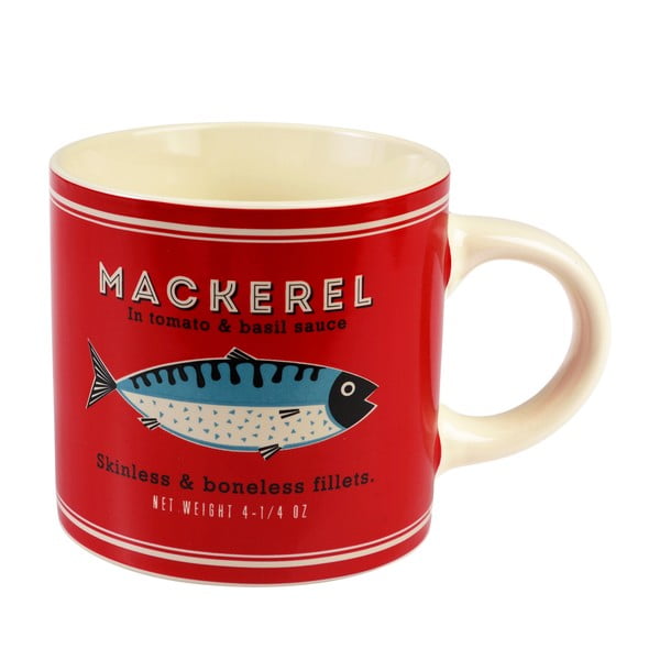 Červený/krémový keramický hrnček 350 ml Fish – Rex London-image-2