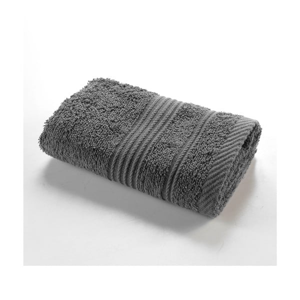 Tmavosivý froté bavlnený uterák 30x50 cm Tendresse – douceur d'intérieur