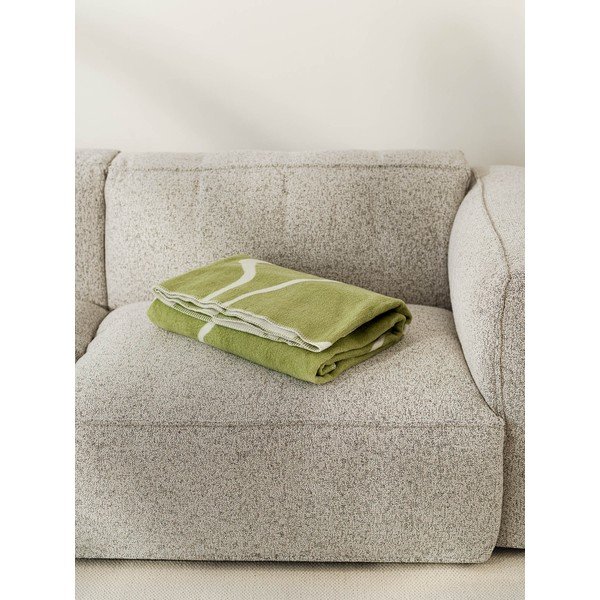 Zelená/krémovobiela deka 150x200 cm Felu – noo.ma-image-2