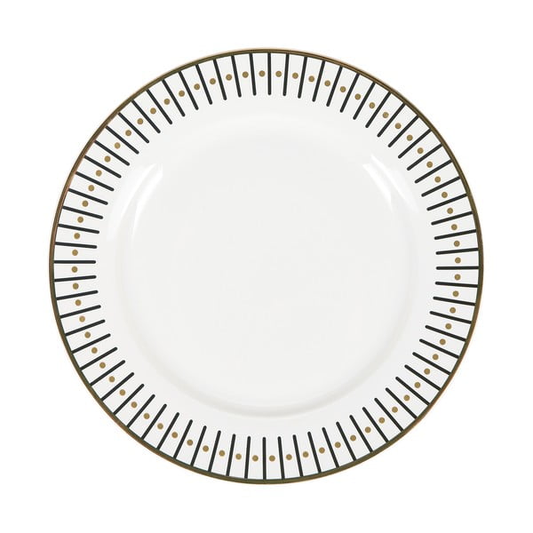 Keramický tanier s ozdobným okrajom Miss Étoile Stripes, ø 28 cm