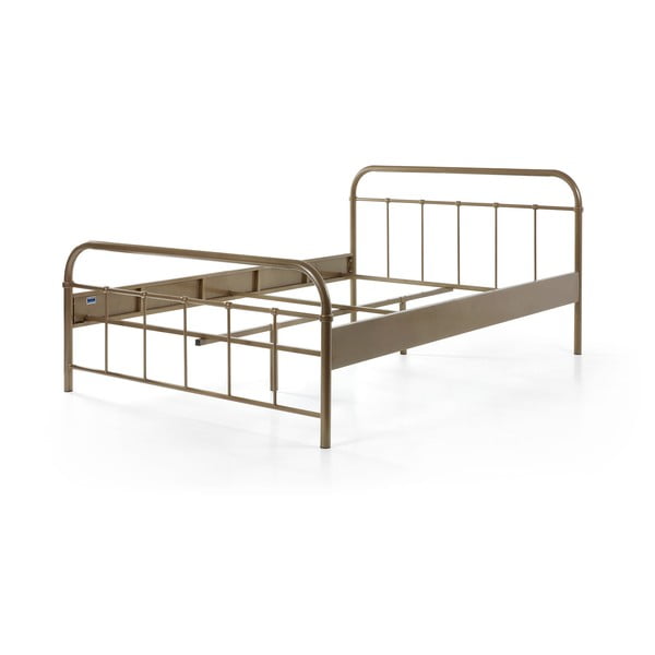 Hnedá kovová detská posteľ Vipack Boston Baby, 140 × 200 cm