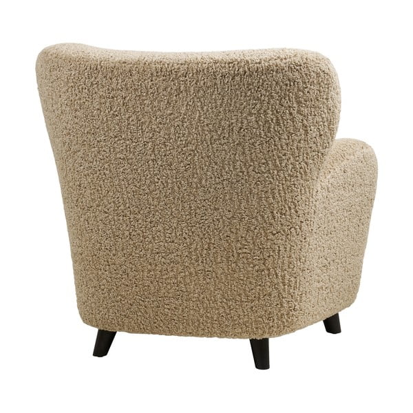 Svetlohnedé kreslo z textílie buklé Lunaro – House Nordic-image-4