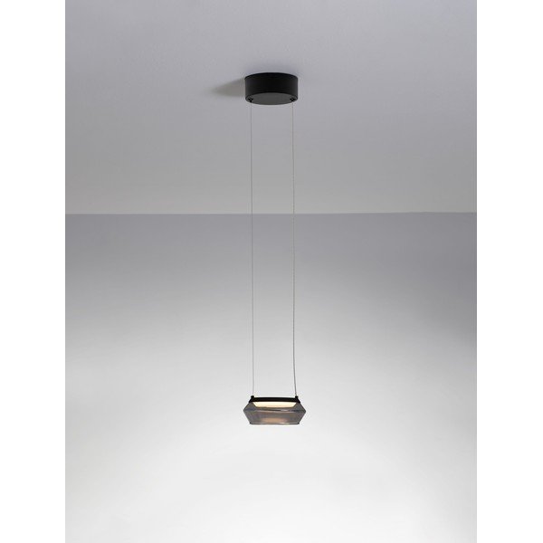 Matne čierne sklenené LED závesné svietidlo ø 14 cm Jailyn – Nova Luce-image-4