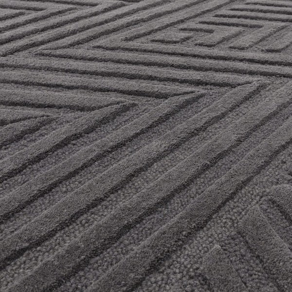 Antracitovosivý vlnený koberec 160x230 cm Hague – Asiatic Carpets-image-2