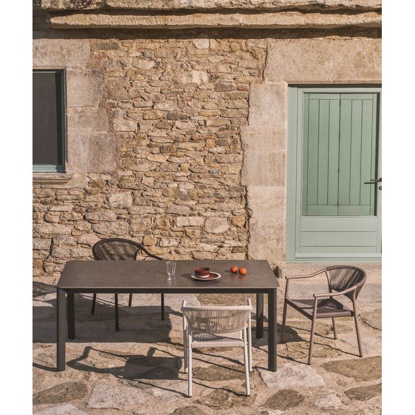 Záhradný jedálenský stôl s doskou z kameňa 80x140 cm Anafi – Kave Home-image-3