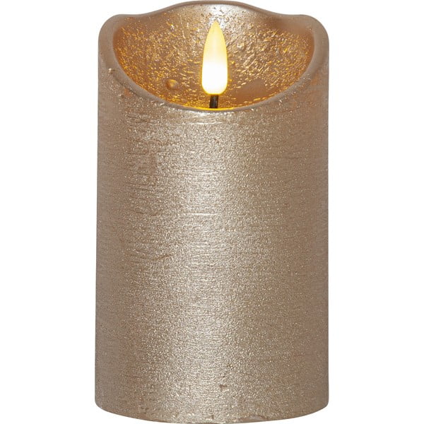 Vosková LED sviečka v zlatej farbe Star Trading Flamme Rustic, výška 12,5 cm