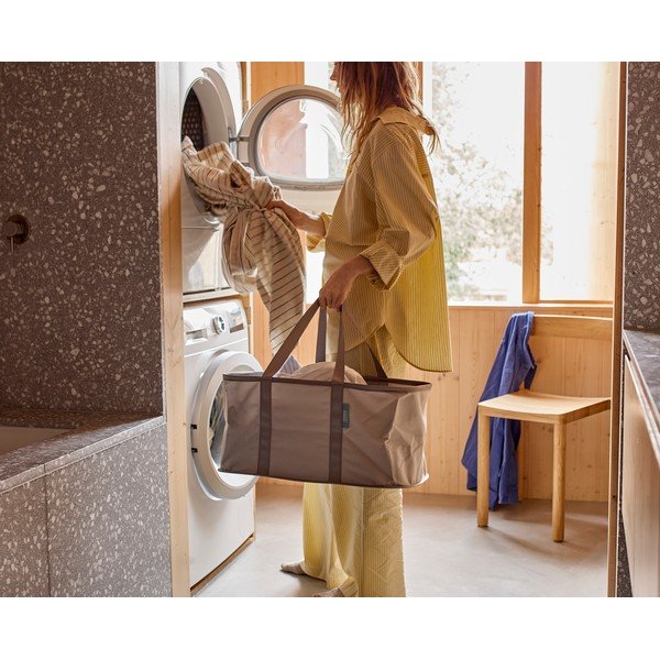 Sivý látkový skladací kôš na bielizeň 35 l Duo – Joseph Joseph-image-2