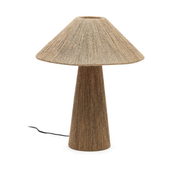 Svetlohnedá stolová lampa s tienidlom z juty (výška 46 cm) Renee – Kave Home