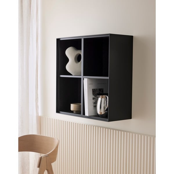 Čierna nástenná knižnica 68x68 cm Edge by Hammel – Hammel Furniture-image-1