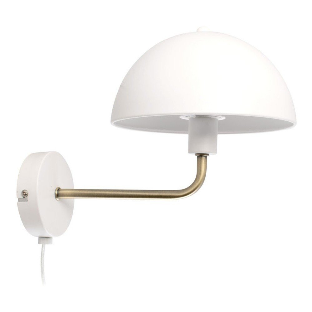 E-shop Nástenná lampa v bielo-zlatej farbe Leitmotiv Bonnet, výška 25 cm