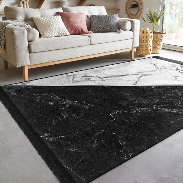 Bielo-čierny koberec 80x150 cm - Mila Home-image-3