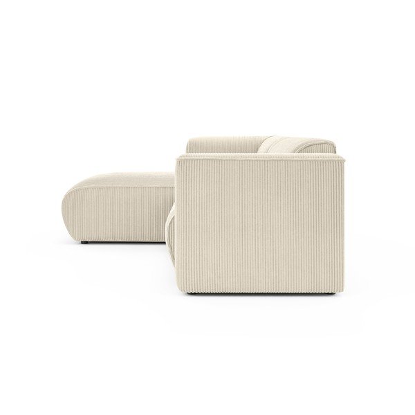 Béžová menčestrová rohová pohovka (ľavý roh/s leňoškou) Merid  – Ropez-image-3