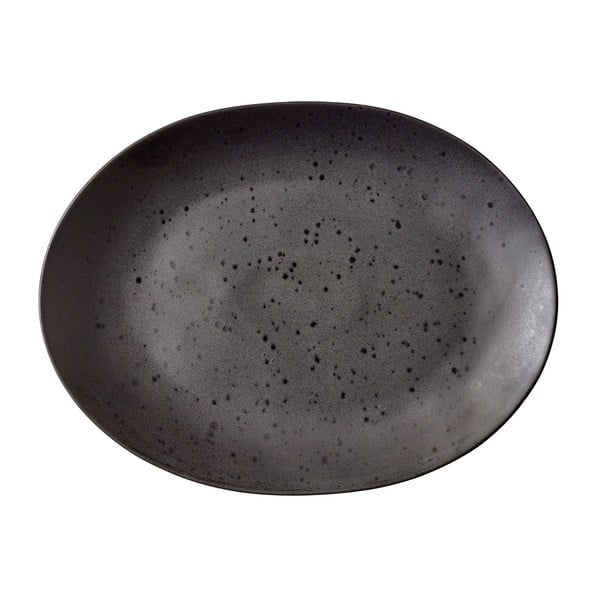 Čierny kameninový servírovací tanier Bitz Mensa, 30 x 22,5 cm