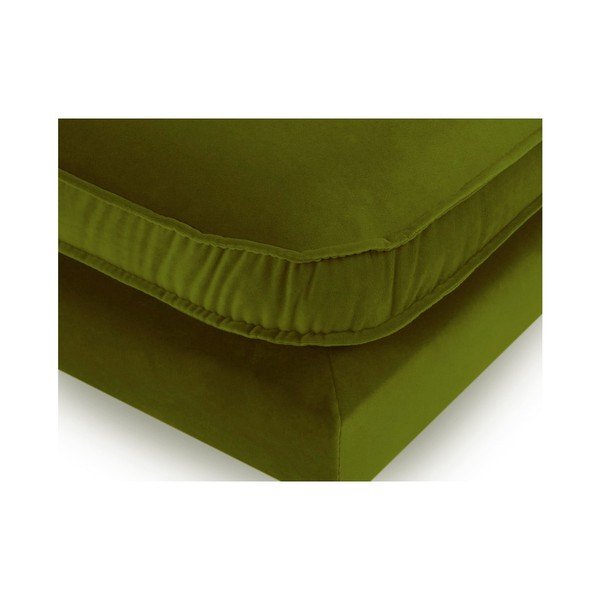 Zelená podnožka s čiernymi nohami Kooko Home Lento-image-3