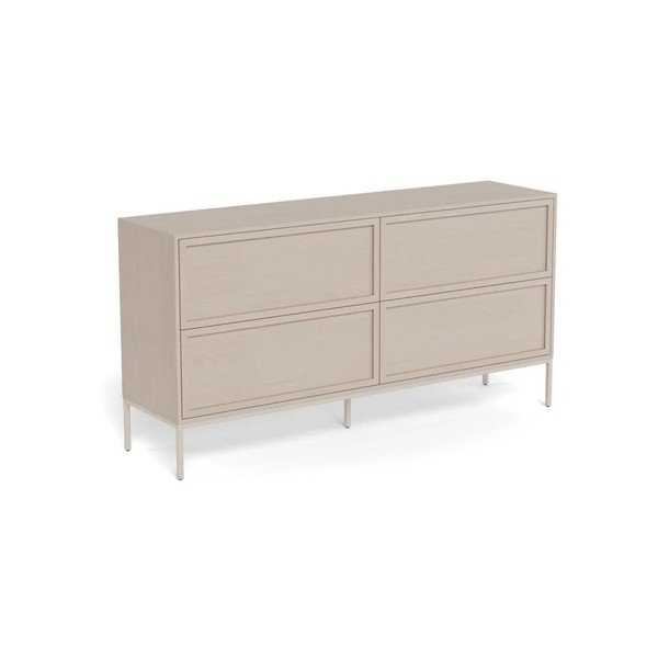 Sivá melamínová komoda 157x80x40 cm Palmdale – Actona