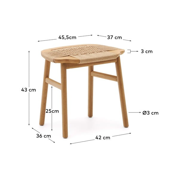 Stolička v prírodnej farbe Enit – Kave Home-image-4