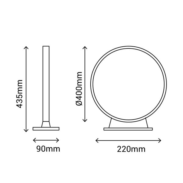 Čierná stojacia lampa SULION Nala, ø 40 cm-image-4