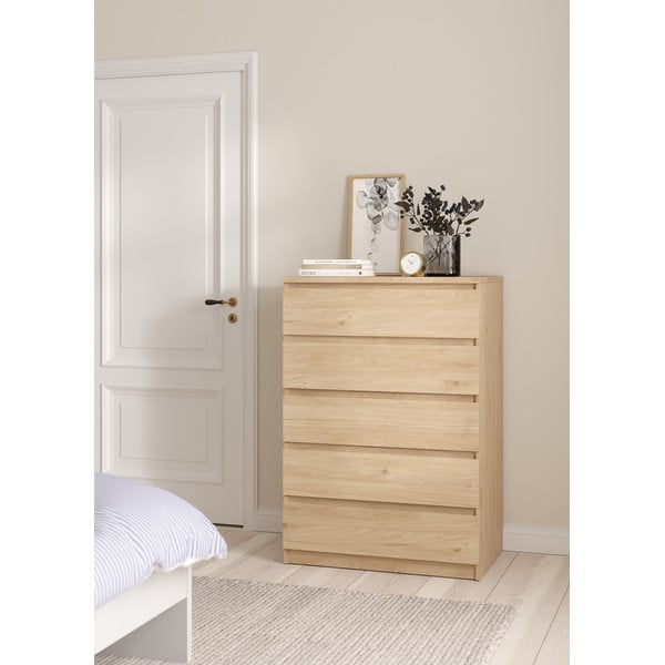 Komoda v dekore duba v prírodnej farbe 77x111x50 cm Naia – Tvilum-image-1