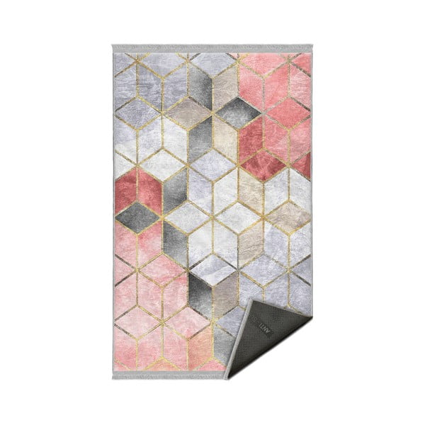 Sivo-ružový prateľný koberec 160x230 cm – Mila Home